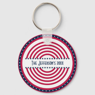 Aangepaste naam Patriot Rood Wit Blauw  Sleutelhanger