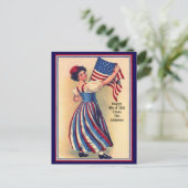 Aangepaste naam Patriottische Vlag van 4 juli Briefkaart (Staand voorkant)