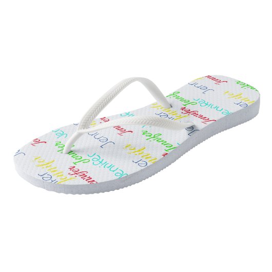 Aangepaste naam patroon Slim Straps Teenslippers (Schuin)