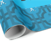 Aangepaste naam patroon van snuitrode sneeuwpop cadeaupapier (Rol Hoek)