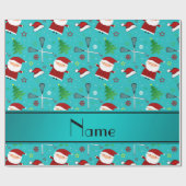Aangepaste naam: patroon van turquoise lacrosse ke cadeaupapier (Vlak)