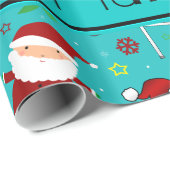 Aangepaste naam: patroon van turquoise lacrosse ke cadeaupapier (Rol Hoek)