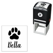 Aangepaste naam Paw Print Zelf Inkt Stempel (In situ)