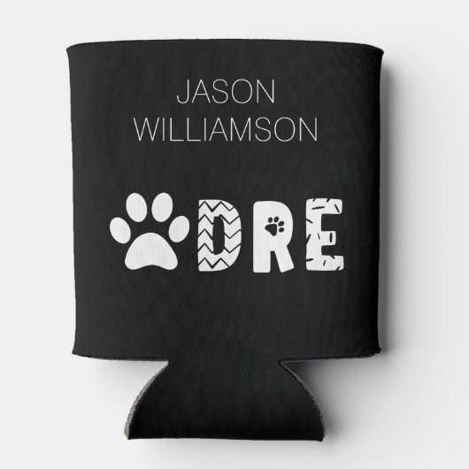 Aangepaste naam Pawdre Dog Dad New Dog Owner Gift Blikjeskoeler (Achterkant)