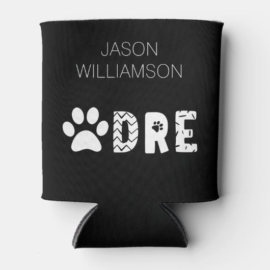 Aangepaste naam Pawdre Hond Papa Nieuwe eigenaar c Blikjeskoeler (Voorkant)