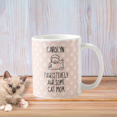 Aangepaste naam Pawsitief Geweldige Cat Mom Koffiemok
