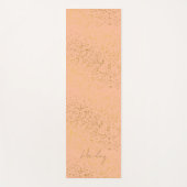 Aangepaste naam Peach Fuzz Gold Star Pattern Yogamat (Voorkant)