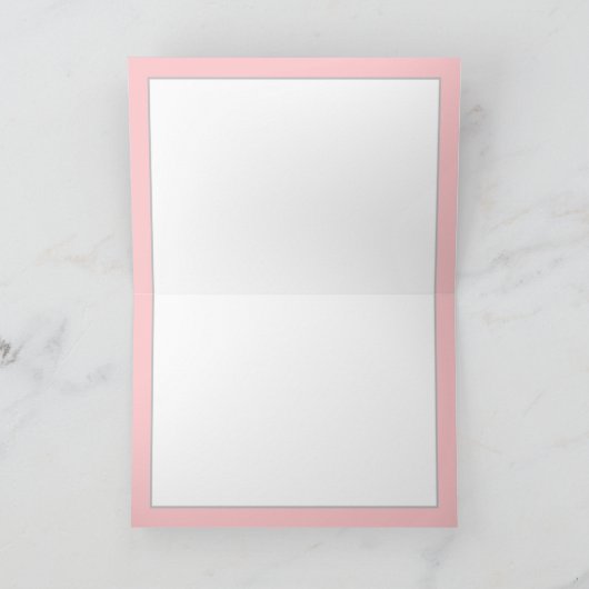 Aangepaste naam peach-minimalistische monogram bedankkaart (Binnen)