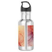 Aangepaste Naam Peach Raspberry Bloemen Alcohol In Waterfles (Achterkant)