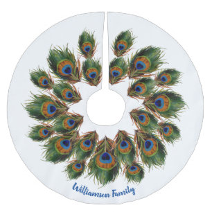 Aangepaste naam Peacock Kerstboom Rok