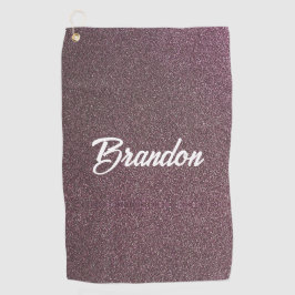 Aangepaste naam pellerkleurglitter golfhanddoek