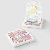 Aangepaste naam Pencil Teacher Stenen Onderzetter (Zijkant)