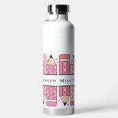 Aangepaste naam Pencil Teacher Waterfles (Rechts)