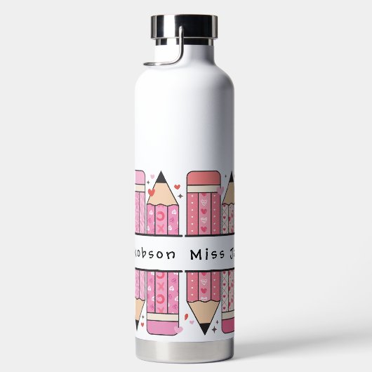 Aangepaste naam Pencil Teacher Waterfles (Rechts)