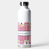 Aangepaste naam Pencil Teacher Waterfles (Links)