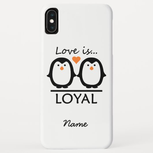 Aangepaste naam Penguin Love-telefoongevallen Case-Mate iPhone Case (Achterkant)