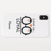 Aangepaste naam Penguin Love-telefoongevallen Case-Mate iPhone Case (Achterkant (horizontaal))