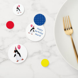 Aangepaste naam Penguin-tabel Confetti