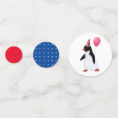 Aangepaste naam Penguin-tabel Confetti (Achterkanten)