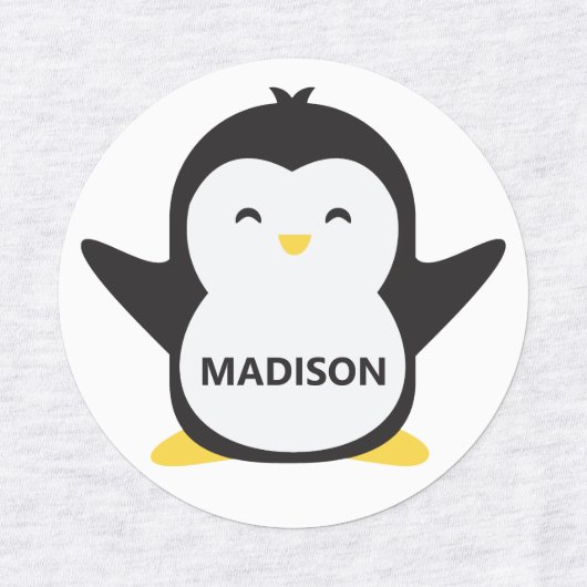 Aangepaste naam Penguins Labels (Design 1)