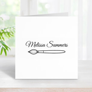 Aangepaste naam penseel rubberstempel