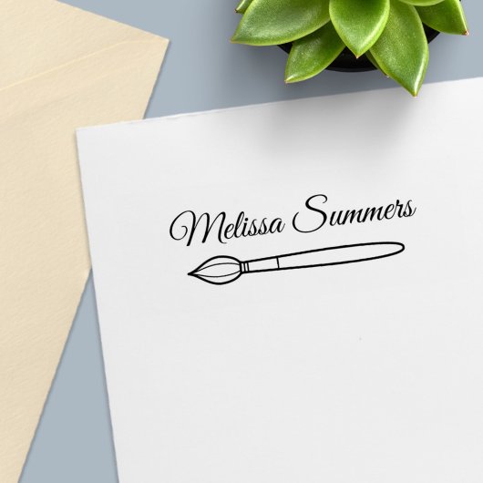 Aangepaste naam penseel zelfinktende stempel