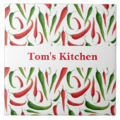 Aangepaste naam Peppers Trivet Tegel Tegeltje (Voorkant)