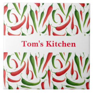Aangepaste naam Peppers Trivet Tegel Tegeltje