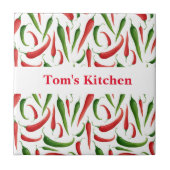 Aangepaste naam Peppers Trivet Tegel Tegeltje (Voorkant)