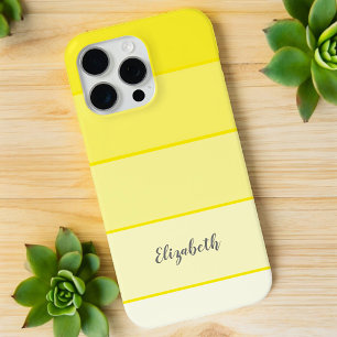 Aangepaste naam Perky Yellow Stripe Color Palet iPhone 15 Pro Max Hoesje