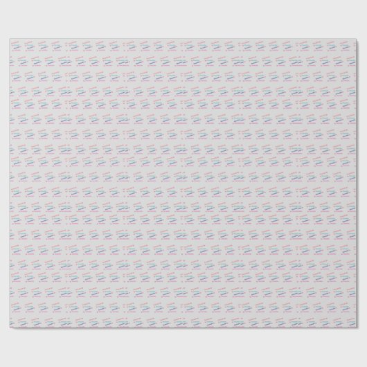 Aangepaste naam Personaliseert cadeau Cadeaupapier (Vlak)