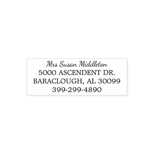 Aangepaste naam Persoonlijk retouradres Zelfinktende Stempel (Design)