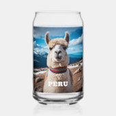 Aangepaste naam Peru Llama Blikvorm Glas (Voorkant)
