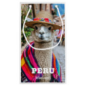 Aangepaste naam Peru Llama Klein Cadeauzakje (Achterkant)