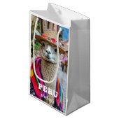 Aangepaste naam Peru Llama Klein Cadeauzakje (Voorkant Gekanteld)
