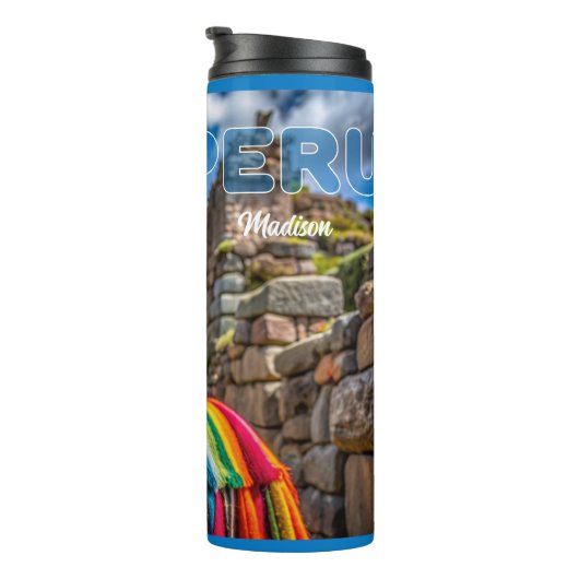 Aangepaste naam Peru Llama Thermosbeker (Geroteerd rechts)