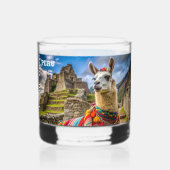 Aangepaste naam Peru Llama Whisky Glas (Voorkant)