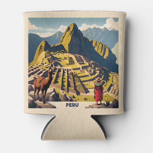 Aangepaste naam Peru Machu Picchu Blikjeskoeler (Voorkant)