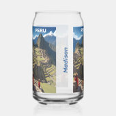 Aangepaste naam Peru Machu Picchu Blikvorm Glas (Voorkant)