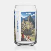 Aangepaste naam Peru Machu Picchu Blikvorm Glas (Achterkant)