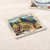 Aangepaste naam Peru Machu Picchu Kartonnen Onderzetters (Schuin)