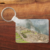 Aangepaste naam Peru Machu Picchu Sleutelhanger (Achterkant)