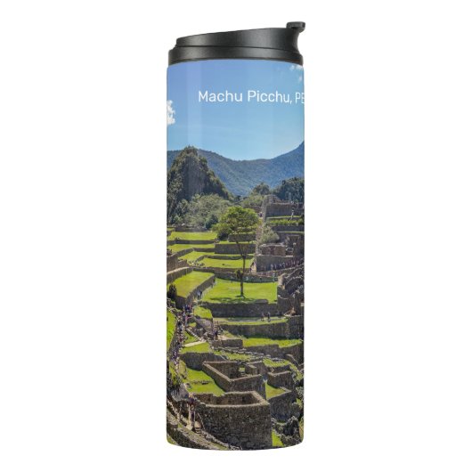Aangepaste naam Peru Machu Picchu Thermosbeker (Gedraaid links)