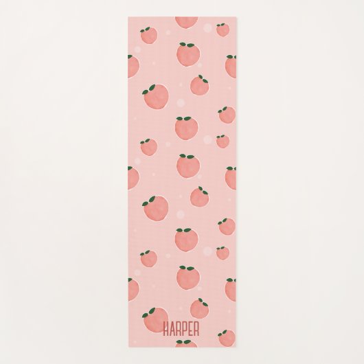 Aangepaste naam perzik fruit patroon yogamat (Voorkant)