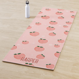 Aangepaste naam perzik fruit patroon yogamat
