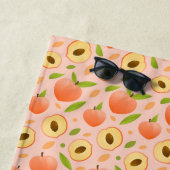 Aangepaste naam perzikpatroon strandlaken (In situ)