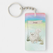 Aangepaste naam Perzisch Kat Pet Sleutelhanger (Voorkant)