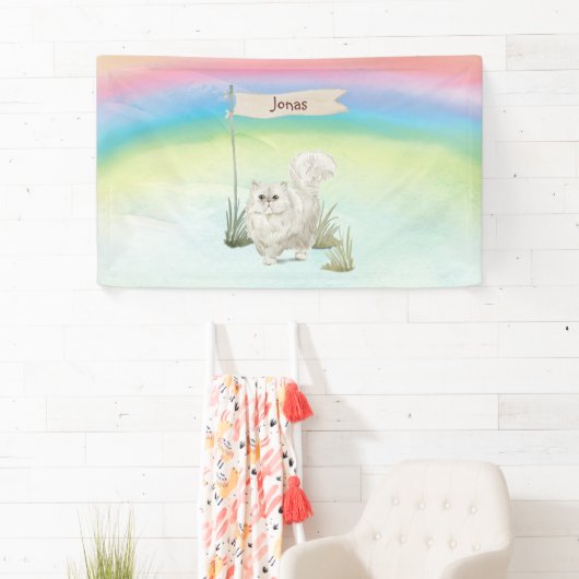 Aangepaste naam Perzisch Kat Pet Spandoek (Insitu)