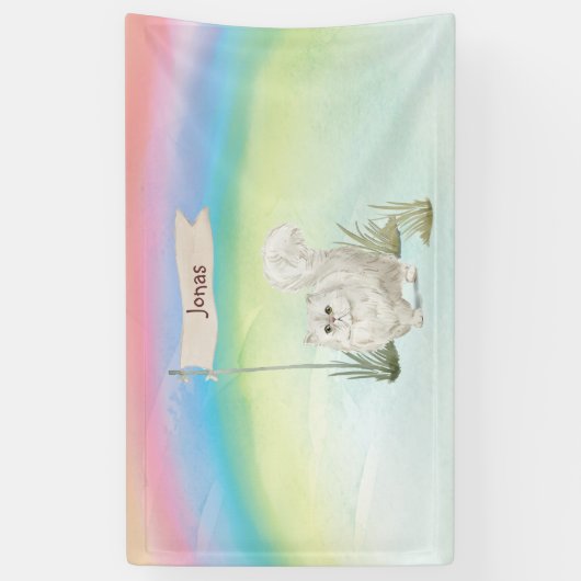 Aangepaste naam Perzisch Kat Pet Spandoek (Verticaal)