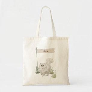 Aangepaste naam Perzisch Kat Pet Tote Bag